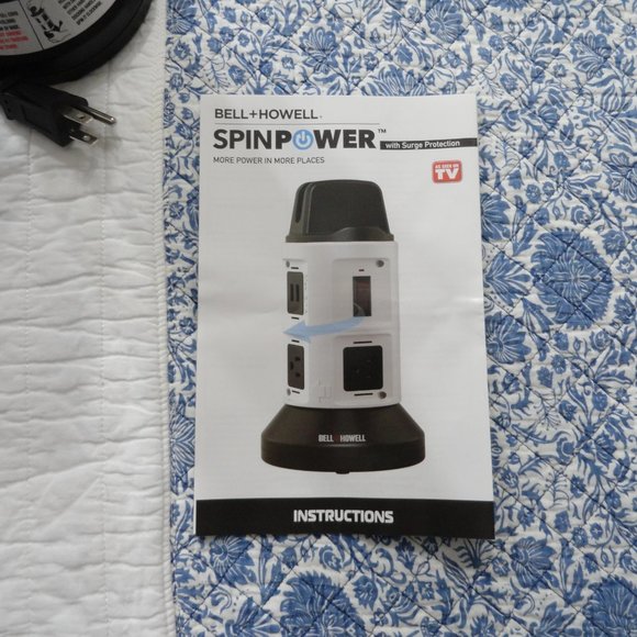 Bell & Howell Spinpower with Surge Protection, Power Station, new - open box - Picture 7 of 8